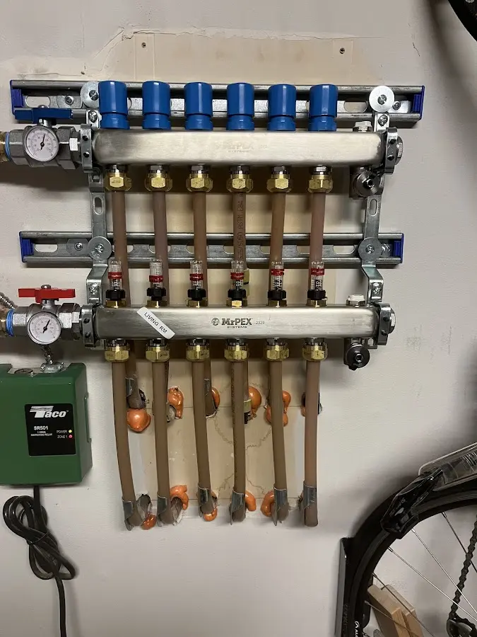 Plumber performing Gas Line Installation at a residential property in Salem